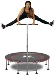 KENSONE 48" Rebounder Trampoline for Adults with Bungee, 550LBS Quiet Mini Exercise Trampoline with Adjustable T-Shaped Foam Handle Bar, Fitness Trampoline for Indoor/Garden/Gym Workout