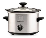 Toastmaster TM-151SC Stainless Steel Slow Cooker with Removable Stoneware Bowl, 1.5-Quart, Silver/Black