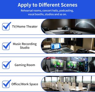 48-Pack Acoustic Foam Panels – Soundproof Wall Studio Tiles