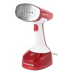 Rowenta X-Cel Easy Steam Handheld Steamer for Clothes 15 Second Heatup 5 Ounce Capacity 1400 Watts Portable, Ironing, Fabric Steamer, Garment Steamer, Vacation Essentials, Travel Must Have, Red DR7112