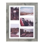 Scholartree Grey 11x14 Collage Picture Frame - Displays Five 4x6 Frame Openings or One 11x14 Frame Without Mat, Wall Gallery Photo Frames