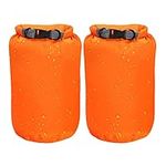 2 Pcs Dry Bags Lightweight Dry Sacks Waterproof 10L/20L/40L/70L Floating Bag Drifting Bag Ultimate Dry Sack for Outdoor Hiking Fishing Water Sports(10L Orange)