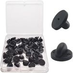 50pcs PVC Rubber Pin Backs, Pin Saf