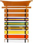 KidKraft Martial Arts Wooden Belt Holder Hanging Display for 8 Belts (Unpersonalized)