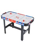 MUWO Air Hockey Table 122 x 61 x 79 cm, Goal Counter Includes 2 Pucks and 2 Pushers, Hard, Robust Plastic Bands (Game On)