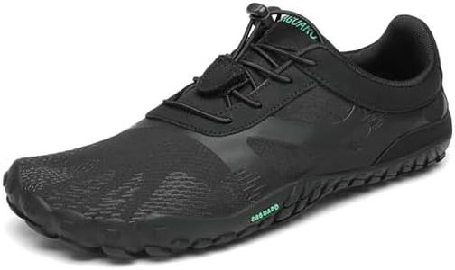 SAGUARO Estate Scarpe Barefoot Minimaliste Uomo Comode e Leggere Antiscivolo Trekking Trail Running Scarpe Asciugatura Rapida Outdoor e Indoor Neropuro 43