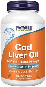 NOW Foods - Cod Liver Oil Extra Strength 1000 mg. - 180 Softgels