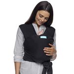 Moby Wrap Baby Carrier | Classic | Baby Wrap Carrier for Newborns & Infants | #1 Baby Wrap | Keeps Baby Safe & Secure | Adjustable for All Body Types | Black