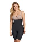 Leonisa Invisible High Waist Tummy Control Body Shaper - Anti Chafing Shapewear Shorts For Women Black