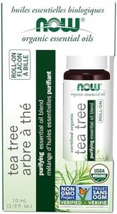 NOW Essential Oils, Tea Tree Roll-On, Certified Organic, Purifying Blend, Steam Distilled, Topical Aromatherapy,10mL