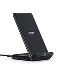Anker Wireless Charger, PowerWave Stand, Qi-Certified for iPhone 15/14/13/12 Series, SE, 11, 11 Pro, 11 Pro Max, XR, Xs Max, 10W Fast-Charging Galaxy S20 S10 S9 S8, Note 10 (No AC Adapter)