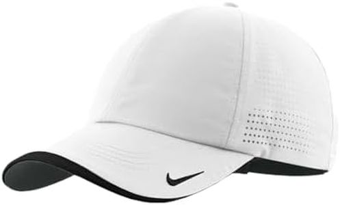 nike (No Size, White) Golf 429467 Adult's Dri-FIT Swoosh Perforated Cap White One Size