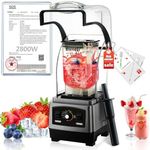 2025 Upgrade Commercial Blender | SGS German Super Motor 2800W| Dishwasher Safe | 6-Piece Japanese Blades, 3-Second Quick Ice Crushing |Quiet Blender for Juices and Smoothies, New