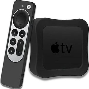 NINKI TV Case Compatible Apple TV 4K 3rd Generation 2022 and Siri Remote Protective Case (2-Pack),Scratch-Free Silicone Shock Absorption Case Cover for Apple TV Siri Remote Case Latest Model -Black