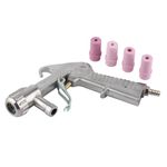 Sand Blasting Gun, Sandblaster Air Siphon Sand Blasting Gun with 4Pcs Ceramic Nozzles Kit Abrasive Grit Shot Sandblaster Feed Blast Gun