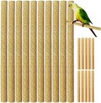 40Pcs Bird Perch Covers Sandpaper Sand Perch Covers for Bird Perch Covers for for Parakeets, Lovebirds, Parrotlets, Canaries (40pcs 7.5" x 0.43")