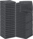 Utopia Towels - Cotton Washcloths Set - 100% Ring Spun Cotton, Premium Quality Flannel Face Cloths, Highly Absorbent and Soft Feel Fingertip Towels (60 Pack, Grey)