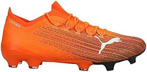 PUMA Mens Ultra 1.1 Firm GroundArtificial Grass Soccer Cleats - Black,Orange - Size 7 M