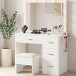 DWVO Makeup Vanity Desk with LED Mi