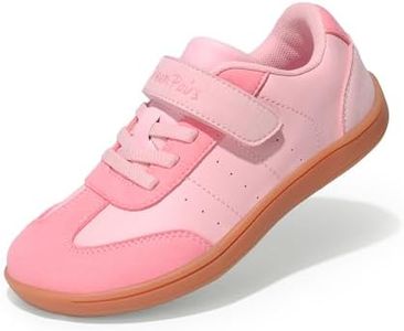 DREAM PAIRS Boys Girls Shoes Kids Barefoot Wide Toe Casual Walking Lightweight Running Athletic Sneakers Little Kid Big Kid,Size 2 Little Kid,Pink,SDRS2416K