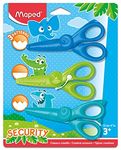 Maped Kidicraft Childrens Safety Craft Scissors (Pack of 3) Zig Zag, Curves & Straight Cut