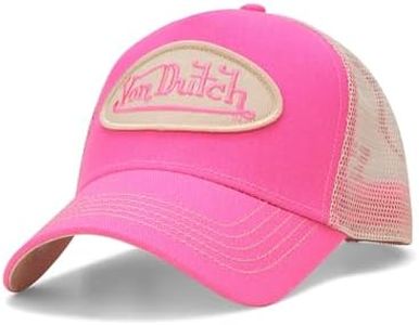 Von Dutch Unisex Trucker Hat, Colorblock, Mesh Back, Curved Bill, Snapback
