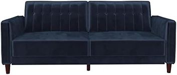 DHP Sofa Bed, Wood, Blue Velvet, (H