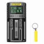 NITECORE UMS2 Intelligent QC Dual-Slot Quick Battery Charger for Li-Ion/IMR/LiFePO4/Ni-MH/Ni-Cd 14500 16340 18350 18650 20700 21700 AA AAA with NITECORE Tag