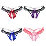KHUFUZI Women's 4 Colors Pack Cute Lingerie Panties Colorful Underwear Gift for Girlfriend