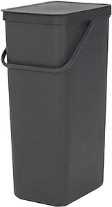 Brabantia Sort & Go Recycle Bin, 40 Litre Capacity, Grey