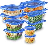 Ziploc Food Storage Meal Prep Containers with Smart Snap Technology, Dishwasher Safe, Variety Pack, 10 Count