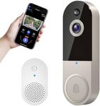 Hubposh Smart Video doorbell Camera Wireless Wi-Fi Cam with Night Vision,Motion Detection, Cloud Storage, Two Way Audio, Chime Ringer Included…