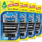 LITTLE TREES Car Air Freshener. Vent Wrap Provides Long-Lasting Scent, Slip on Vent Blade. New Car Scent, 16 Air Fresheners