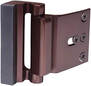 BAOWEIJD Door Lock Child Proof, Home Security Door Reinforcement Lock Withstand 800 lbs Door Latch Double Safety Security Protection for Your Home (Brown Door Security Lock)