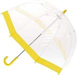 Clifton Kid Friendly Biodegradable PVC Bubble Dome Design, Clear Dome With Yellow Border