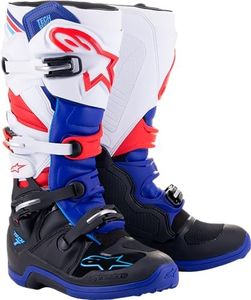 Alpinestars Tech 7 MX Boots (Black/Blue/Red/White, 13)