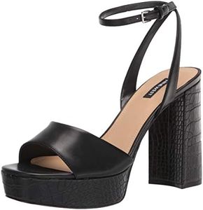 NINE WEST Women's WNZENNA3 Platform, Black967, 8