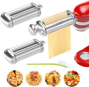 Pasta Maker Attachment Set for All KitchenAid Stand Mixer Included Pasta Sheet Roller, Spaghetti Cutter and Fettuccine Cutter, Stainless Steel Pasta Roller Accessories with 8-Speed Adjustable, 3 Piece