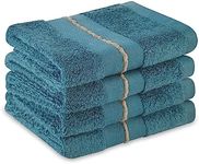 SERISIMPLE Premium Viscose Bamboo Washcloth Set - Pack of 4, 13x13 in Soft and Absorbent, Durable and Comfortable, Suitable for Body & Face, Baby and Adults (Blue)