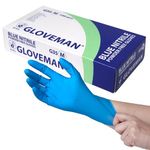 K-MART Gloveman Blue Nitrile Disposable Gloves (Box of 100) (Small)