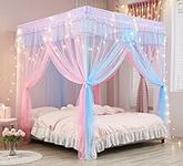 Mengersi Rainbow Canopy Bed Curtain