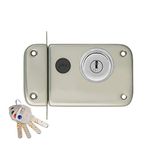 Godrej Locking Solutions and Systems 2340 Key Door Lock (Silver, Satin Finish)