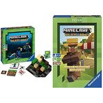 Ravensburger 26132 Minecraft Builders & Biomes Game for Kids & Adults Ages 10+ (Base Game) & Minecraft Builders & Biomes Farmer's Market Expansion Pack - Game for Kids Ages 10+ (Expansion)