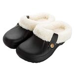 Womens Slippers Mens Garden Clogs Waterproof Furry Wide Fit Slippers Home Warm Indoor Outdoor Big Kids Gardening Shoes