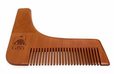 GBS Beard Styling Shaping Template –Wooden Comb Barber Tool Symmetry Trimming Shaper Stencil Edges For Precision and Perfection Unbreakable Effortless Pack of 1