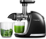 AMZCHEF Juicer Machines - Cold Press Slow Juicer -Masticating Juicer whole Fruit and Vegetable - Delicate Chew No Need to Filter - BPA Free Juice Extractor with 2 Cups and Brush - Black