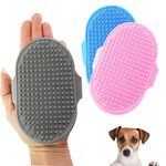 Dog Grooming Rubber Pet Mitt, Flexible Mitt that Stimulates Skin and Removes Loose Fur, Mess-free Suitable for Both Wet Dry Perfect Dogs, Cats, Rabbits with Medium/Short/Curly Hair