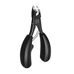 Toe Nail Clippers For Thick Nails,Toenail Heavy Duty Clipper For Seniors, Super Sharp Curved Blade Ingrown & Toenail Precision Pedicure Tool,opove X5 Black