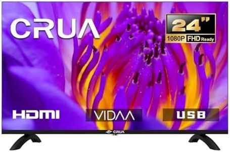 CRUA 24 inch (60 cm) Smart TV, VIDAA TV, HD Ready, Triple Tuner, Dolby Audio, Google Assistant, YouTube, Netflix, Disney+, DAZN, Google Play Store – Compact and Smart for your home (2024 model)