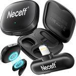 Neceff Echo AIR2 Wireless Lavalier Microphone for iPhone 14 13 12 11 Pro Max, Lightning Lapel Mic with AI Noise Reduction & Magnetic Clip, 48kHz Hi-Fi Mini Microphone for Vlog TikTok YouTube, 2-Pack